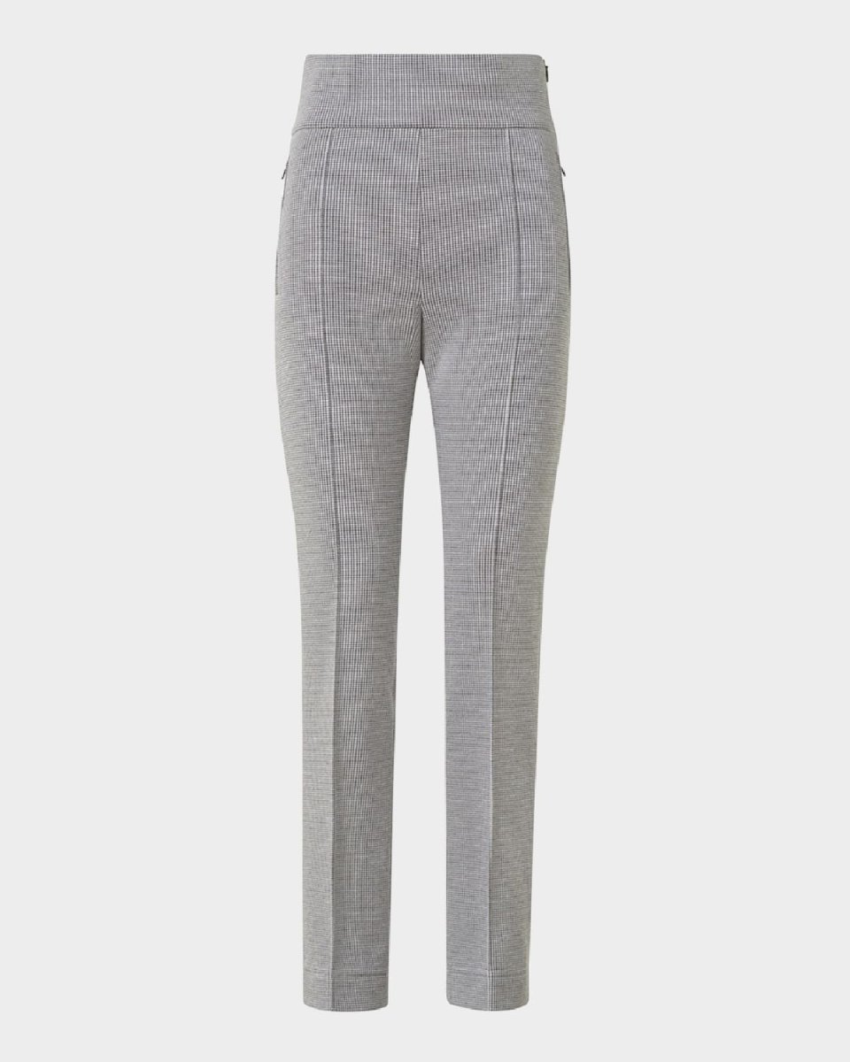 Maxine Micro Houndstooth High Waist Jersey Pants